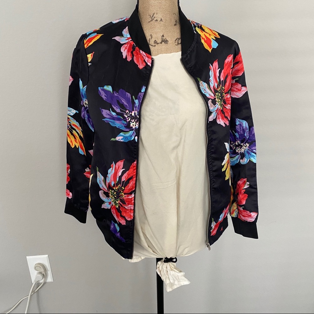 Floral Bomber Jacket